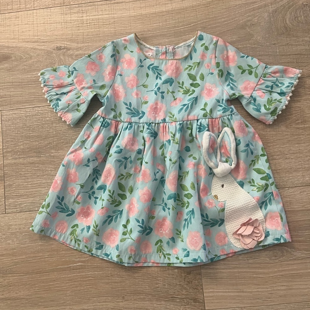 Mud Pie Easter Bunny Dress 6-9 months - Picture 1 of 4